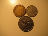Foreign Coins: 1989 Turkey 500 Lira & 1965 Yugoslavia 1 Dinara & 1 Isreal coins