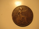 Foreign Coins: 1908 Great Britain 1 penny