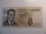 Foreign Currency: 1964 Belgium 20 Francs
