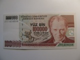 Foreign Currency: 1970 Turkey 100,000 Lirasi (Crisp)