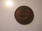 Foreign Coins: 1938 Great Britain 1/2 Penny
