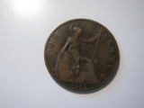 Foreign Coins: 1919 Great Britain 1 Penny
