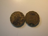 Foreign Coins: 1937 & 1957 Great Britain 3 Pences