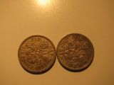 Foreign Coins: 1953 & 1957 Great Britain 6 Pences