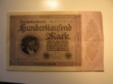 Foreign Currency: 1923 Germany 100,000 Marks