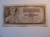 Foreign Currency: 1968 Yugoslavia 10 Dinara