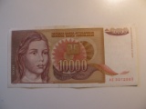 Foreign Currency: 1992 Yugoslavia 1,000 Dinara