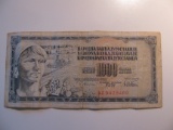 Foreign Currency: 1978 Yugoslavia 1,000 Dinara