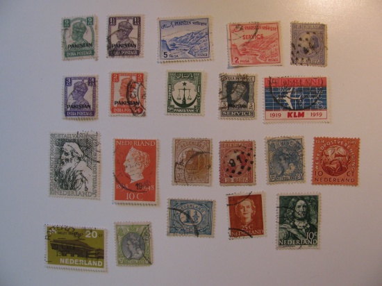 Vintage stamps set of: Netherlands & Pakistan