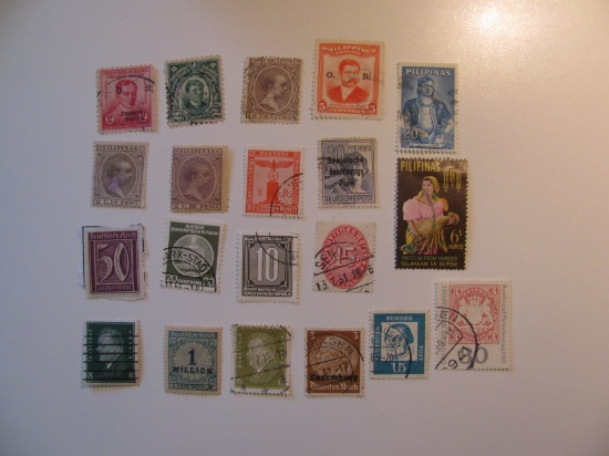 Vintage stamps set of: Germany & Phillipines