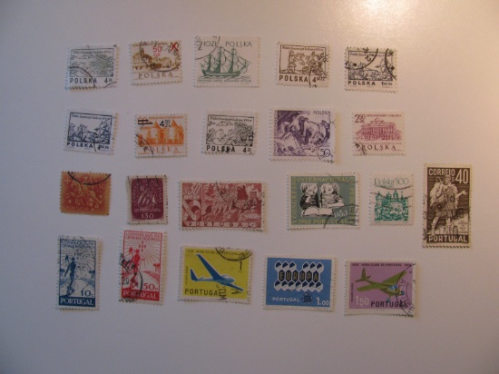 Vintage stamps set of: Poland & Portugal