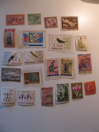 Vintage stamps set of: Yugoslavia & Samoa