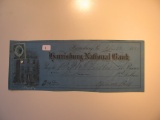 Vintage Check: 1880 Harrisburg National bank