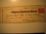 Vintage Check: 1898 Piqua National Bank