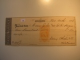 Payment Receipt: 1866 Grey Phelps & Co. Chicago