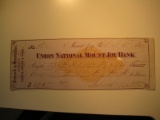 Vintage Check: 1872 National Mount Joy Bank