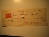 Vintage Check: 1899 First National Bank