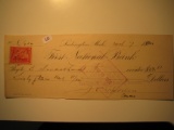 Vintage Check: 1900 First National Bank