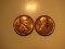 US Coins: 2xBU/Very clean 1964-D pennies