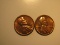 US Coins: 2xBU/Very clean 1960 pennies