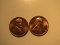 US Coins: 2xBU/Very clean 1962 pennies