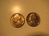 US Coins: 2x1962-S UNC 5 Cents