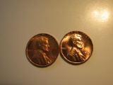 US Coins: 2xBU/Very clean 1963 pennies