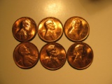 US Coins: 6xBU/Very clean 1973-D pennies