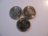 US Coins: 3xUNC 2000-P New Hampshire Quarters