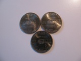 US Coins: 3xUNC 2001-P N. Carolina Quarters