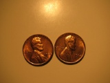 US Coins: 2xBU/Very clean 1964-D pennies