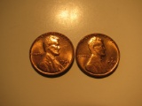 US Coins: 2xBU/Very clean 1964-D pennies