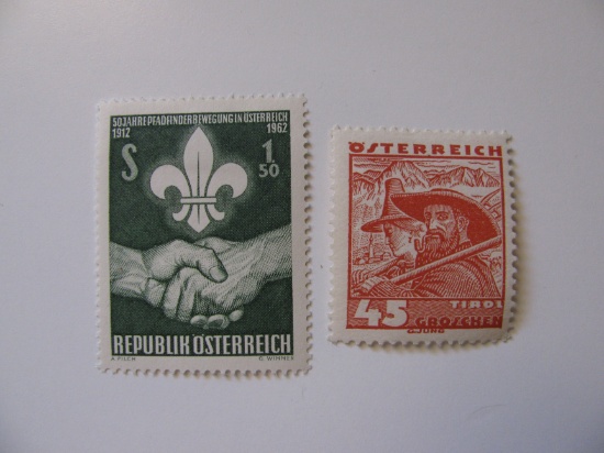 2 Austria Unused  Stamp(s)