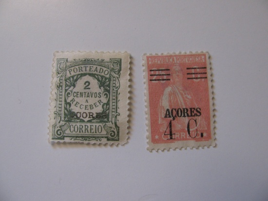 2 Azores Unused  Stamp(s)