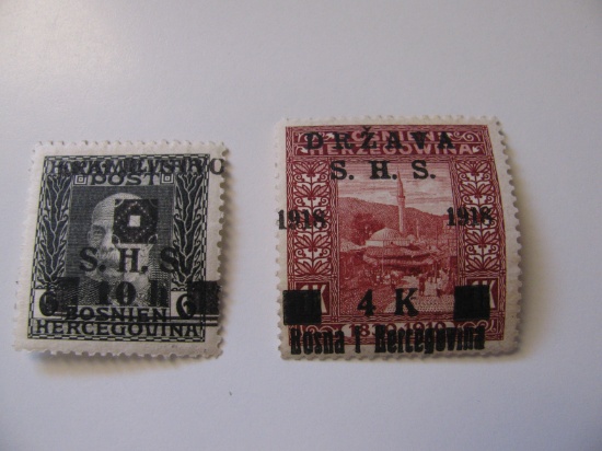 2 Bosnia Unused  Stamp(s)