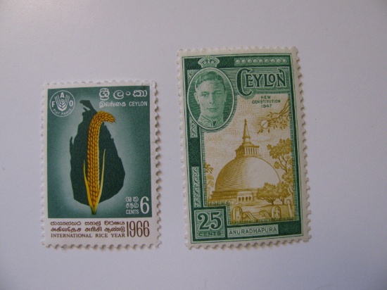 2 Ceylon Unused  Stamp(s)