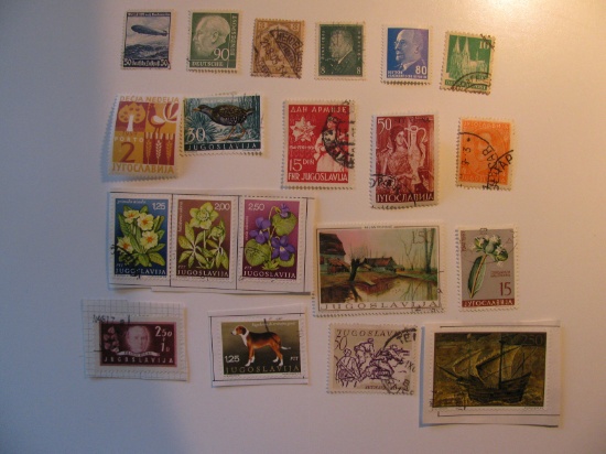Vintage stamps set of: Germany & Yugoslavia