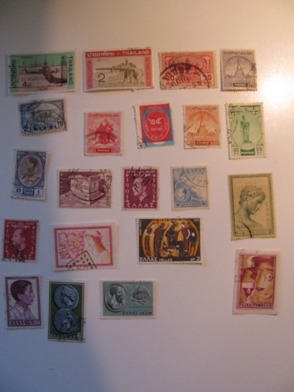 Vintage stamps set of: Thailand & Greece