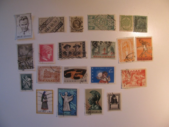 Vintage stamps set of: Belgium & Greece