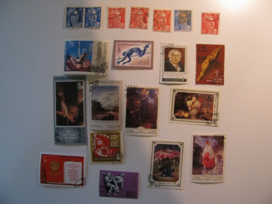 Vintage stamps set of: France & Russia