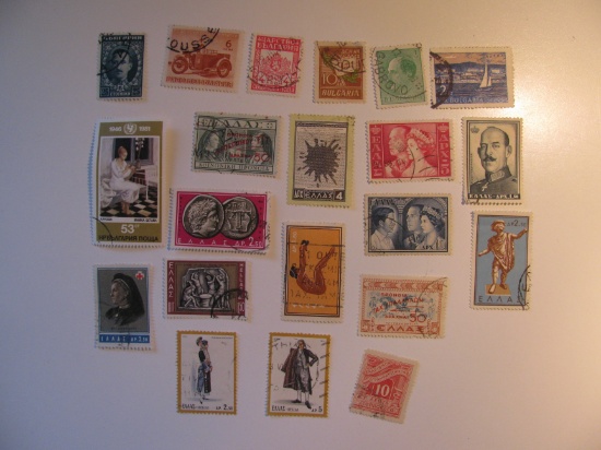 Vintage stamps set of: Greece & Bulgaria
