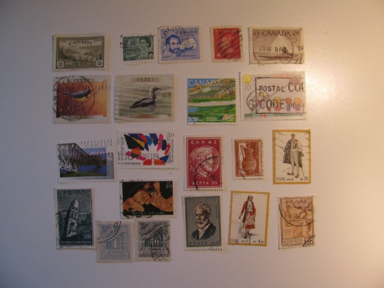 Vintage stamps set of: Poland & Canada