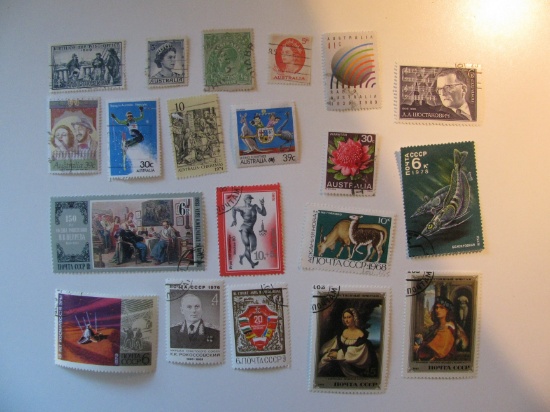 Vintage stamps set of: Russia / USSR & Australia