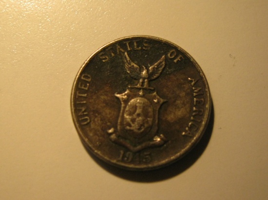 Foreign Coins: WWII 1945 Philippines 5 Centavos