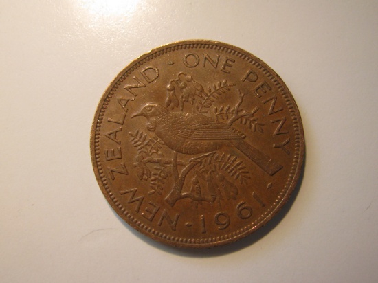 Foreign Coins: 1961 New Zealand Penny
