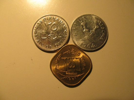Foreign Coins: 3 Middle Eastern coins