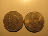 Foreign Coins: 1975 Jamaica & 1970 Bermuda 50 Cents