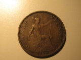 Foreign Coins: 1934 Great Britain 1/2 Penny