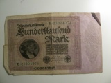 Foreign Currency: 1923 Germany 100,000 Mark