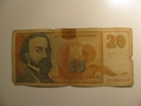 Foreign Currency: 1994 Yugoslavia 20 Dinara